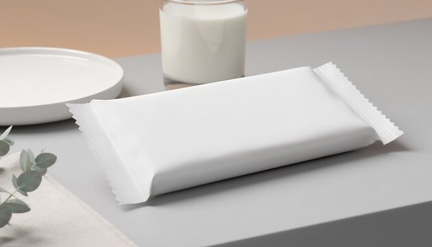 Blank snack bar mockup with minimal table setting