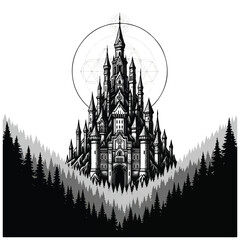 Fantasy Castle Tower Architecture Medieval. © Velora
