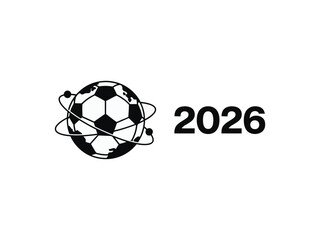 2026 Soccer Ball Planetary Orbit Emblem Vector Illustration © Md