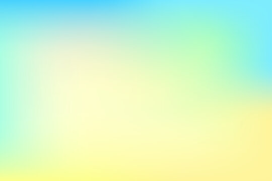 Soft pastel gradient abstract background in blue green and yellow tones. Abstract pastel gradient background with smooth blue, green and yellow color transitions