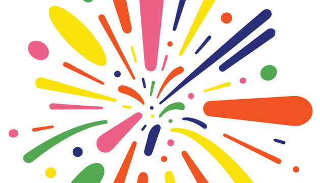 Colorful abstract burst pattern for celebration or festive design