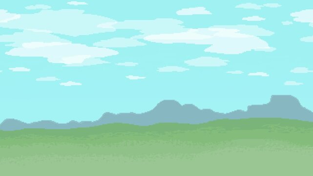 mountain landscape with clouds