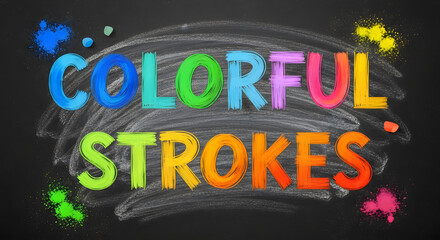 Fototapeta premium Vibrant teacher day celebration with colorful chalk strokes background