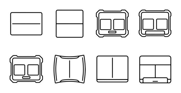Modern Interface Elements, UI Buttons, and Input Fields Set, Minimalist Design, Vector Icons for Web and App Development