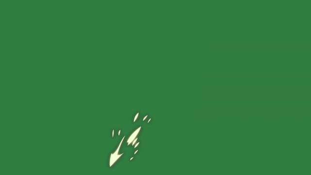 A green screen with white background and arrow on it lightning animated chromakey background colorful style illustration figure emotion motion elements backgrounds expression composition