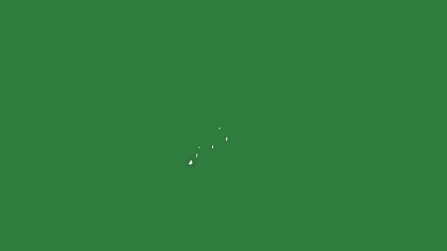 Paint arrow sps small hole silhouette of person an image isolated on green screen background
