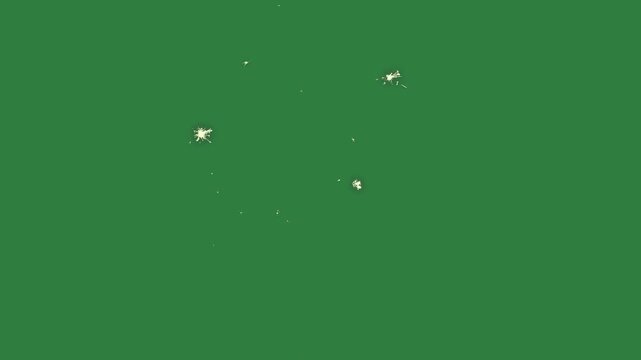 A green screen with white background and some spots on it outline clock man standing in the middle an image of flower animated chromakey background gesture layers style cartoonish movement