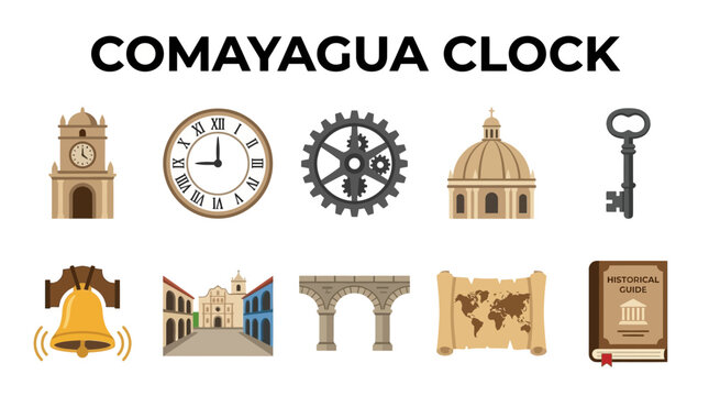 Comayagua Clock Historical Icons