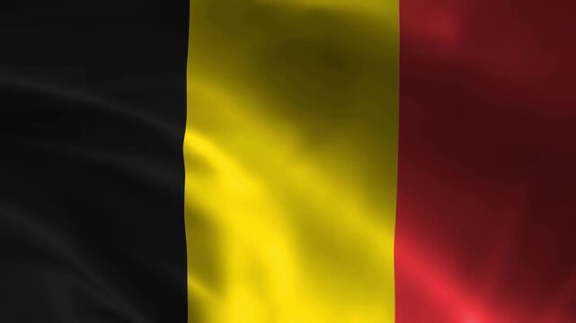 belgian flag in the wind
