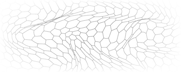 Black wired mesh texture isolated on white background. © Ariel