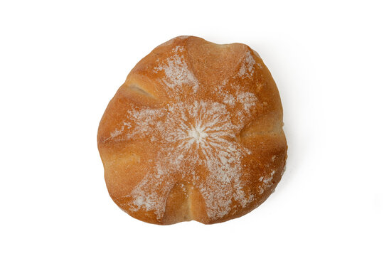 The Begel bread isolate on white for mockup, high resolution image, stacking focus techniq.