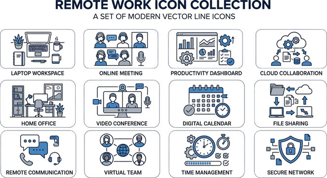 set of vector icons
