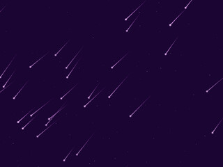 Bright Meteor Streaks Space Astronomy Background © iushakovsky