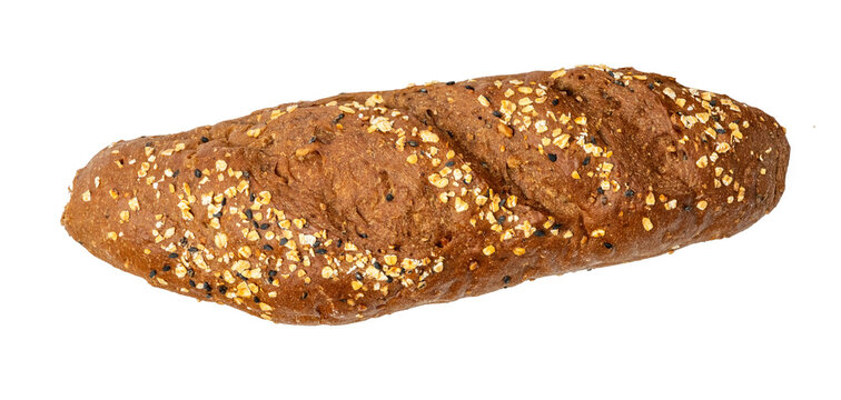 The Beguette bread isolate on white for mockup, high resolution image, stacking focus techniq.