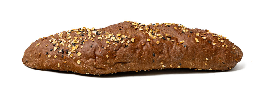 The Beguette bread isolate on white for mockup, high resolution image, stacking focus techniq.