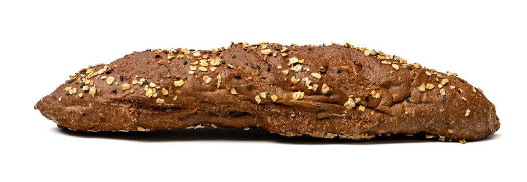The Beguette bread isolate on white for mockup, high resolution image, stacking focus techniq.