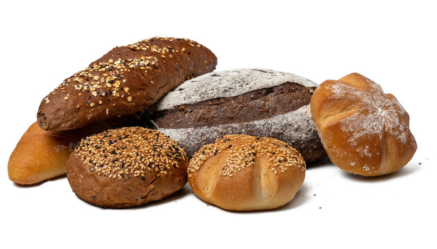 The Begel, baguette, sourdough bread isolate on white for mockup, high resolution image, stacking focus techniq.