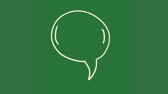 A green background with white speech bubble and green screen animated chromakey background emotion composition depth style backgrounds gesture cartoonish frame movement creative colorful