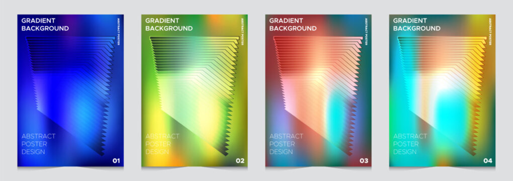 Abstract Luminous Gradient Background Set with Soft Light Beams and Futuristic Glow Effects