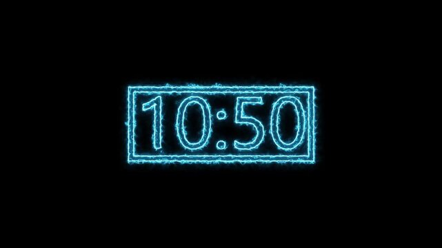 Vintage video timer best suitable for your cinema movie or footage.Minute countdown on a transparent background.
