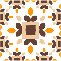 Fototapeta premium Folk Art Floral Pattern with Botanical Details