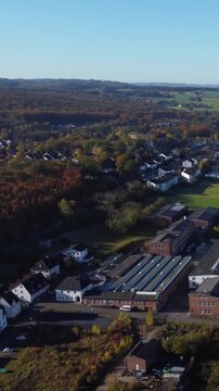 Aerial view of menden sauerland townscape in germany