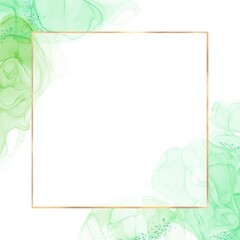 ミントグリーンの花背景 © HATAKUMI