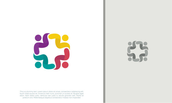 Global Community Logo Icon Elements Template. Community human Logo template vector. Community health care. Abstract Community logo