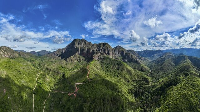 Aerial of the Mountains around, Samaipata, Bolivia