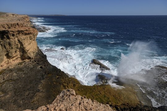 Coastal landscape on Dirk Hartog Island, Dirk Hartog Island National Park, named after the Dutch navigator of the same name, Shire of Shark Bay, State of Western Australia, Australia