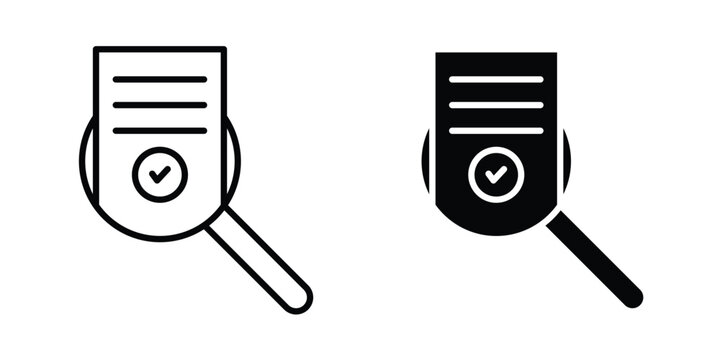 Audit icon bundle modern line and clipart style collection