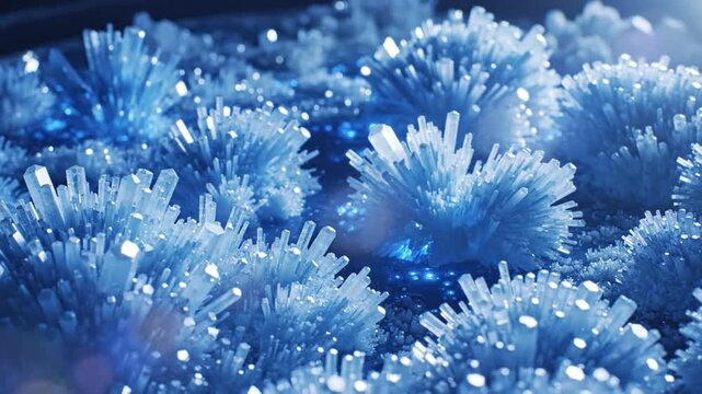 Crystalline Structures Grow Organically Under Luminous Light Display