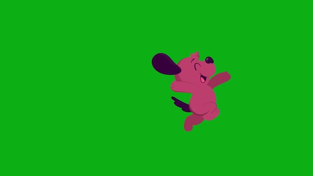 dog pink puppy pet canine domestic playful tail fur premium stock media clip for professional video editing projects. this high-end visual element is perfectly optimized