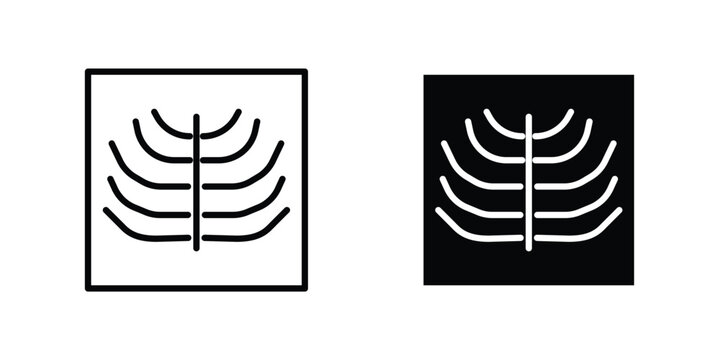 X ray icon bundle modern line and clipart style collection