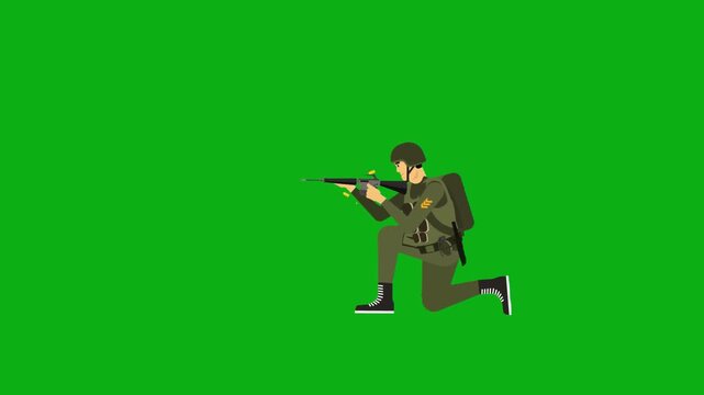 soldier military army combat uniform rifle shooting aim tactical premium stock media clip for professional video editing projects. this high-end visual element is perfectly
