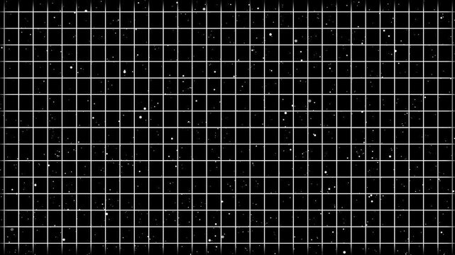 Grid graph pattern moving horizontally moving seamless loop animation black background Video. Digital abstract grid motion background, Abstract blue geometric grid background