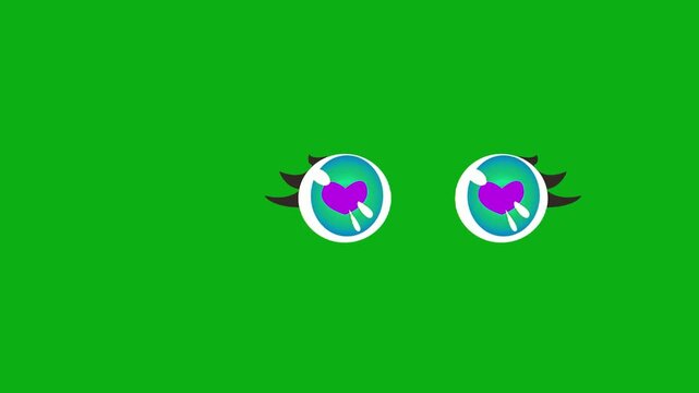 eyes neon glowing purple heart target romance premium stock asset element for professional video creators. this specialized graphic layer is optimized perfectly for overlay