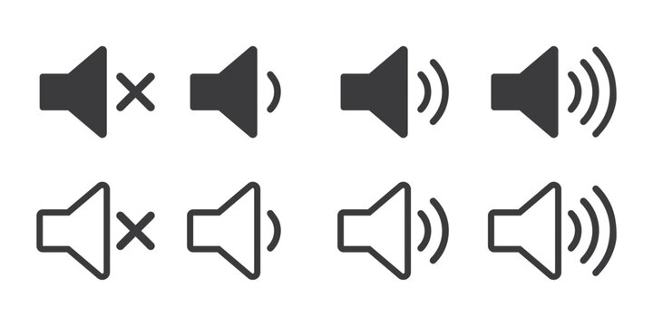 Speaker Volume Icon Set.