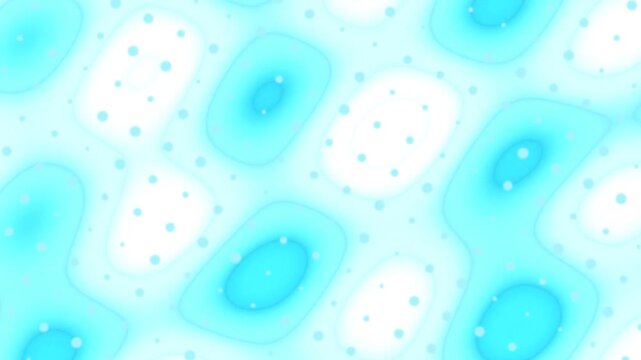 Abstract turquoise and white blob pattern with soft gradient shapes