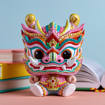 AI generator images of Dolls, models, art toys, Khon (Thai masked dance-drama), Phi Ta Khon (Thai ghost mask-drama) souvenirs from Thailand.
