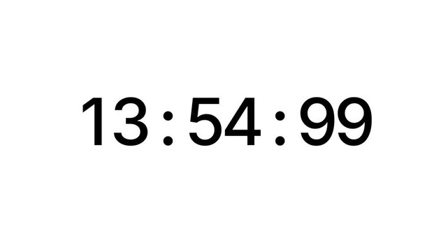 From 14 minute to 13 minute countdown timer white background