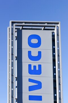 Aarhus, Denmark - February 13, 2016: Iveco, an acronym for Industrial Vehicles Corporation, is an Italian industrial vehicle manufacturing company based in Turin, Italy