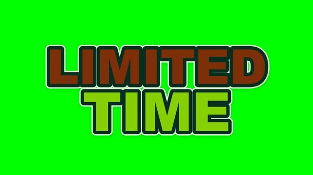 Limited Time Offer Text Animation on Green Screen Background