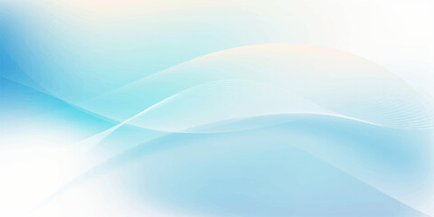 Fototapeta premium Abstract flowing lines of soft blue and white create a serene and gentle background, evoking a sense of calm and purity.