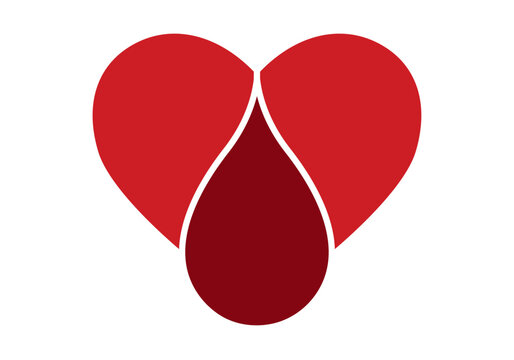 Coraz&oacute;n formado por gotas de sangre