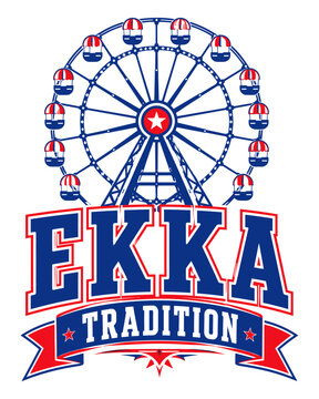 Ekka tradition ferris wheel vector illustration