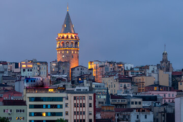 Obraz premium Galata Tower, an iconic structure of Istanbul.