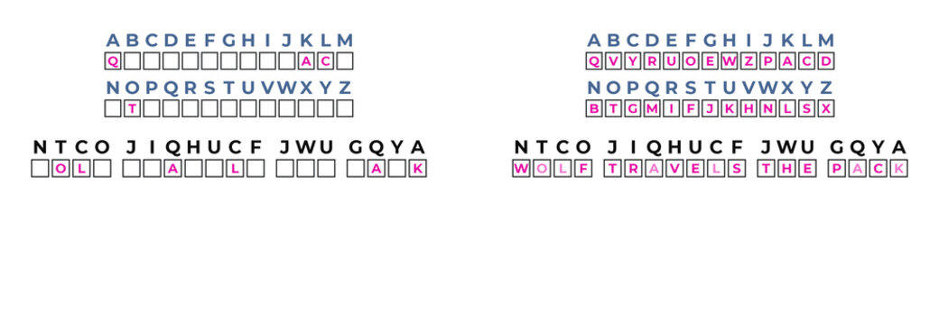 Animal cipher code activity visual representation concept  