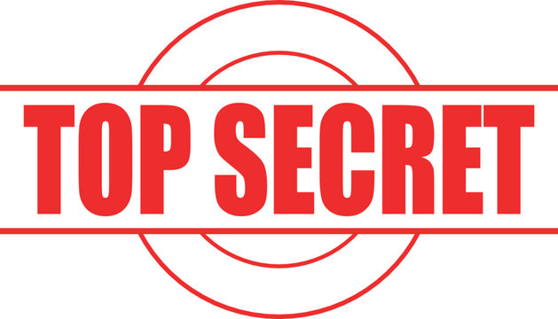Critical red top secret classification stamp emblem for confidential documents and sensitive information security concept