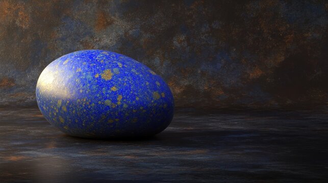 Glistening Deep Blue Lapis Lazuli Stone Surface
